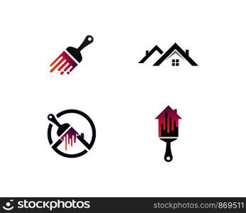 paint logo business vector icon template