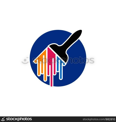 paint logo business vector icon template