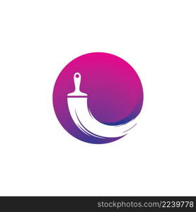 Paint logo full color luxury design style. Creative Brush concept