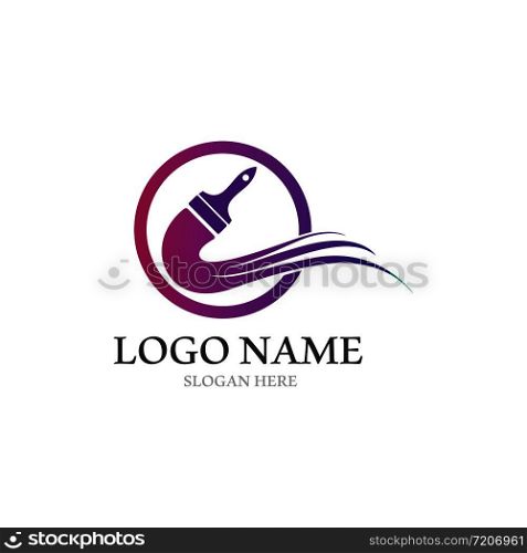 Paint Logo Template vector icon illustration design