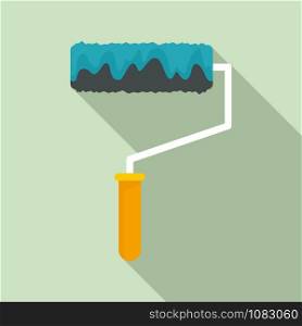 Paint roller icon. Flat illustration of paint roller vector icon for web design. Paint roller icon, flat style