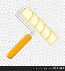 Paint roller icon in cartoon style isolated on background for any web design . Paint roller icon, cartoon style