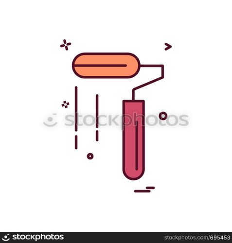 paint roller icon vector design