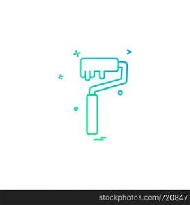 paint roller icon vector design