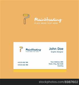 Paint roller logo Design with business card template. Elegant corporate identity. - Vector