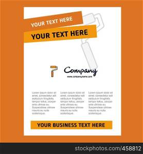 Paint roller Title Page Design for Company profile ,annual report, presentations, leaflet, Brochure Vector Background