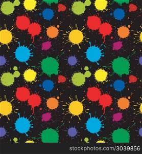 Paint splatter vector seamless pattern. Paint splatter vector seamless pattern. Background with repetition color stain illustration