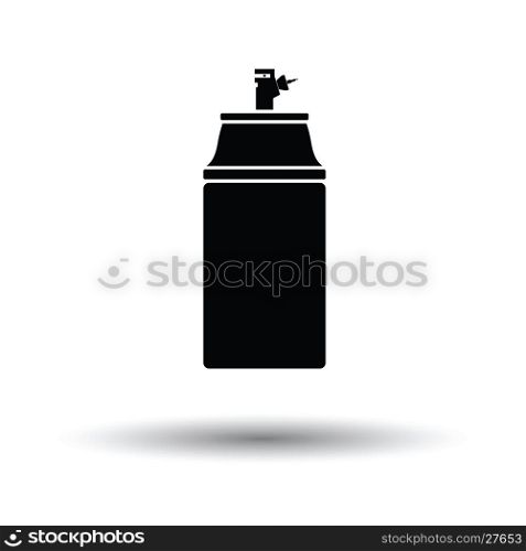 Paint spray icon. White background with shadow design. Vector illustration.