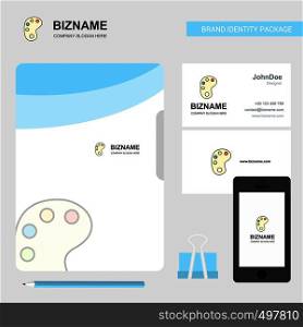 Paint tray Business Logo, File Cover Visiting Card and Mobile App Design. Vector Illustration
