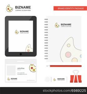 Paint tray Business Logo, Tab App, Diary PVC Employee Card and USB Brand Stationary Package Design Vector Template