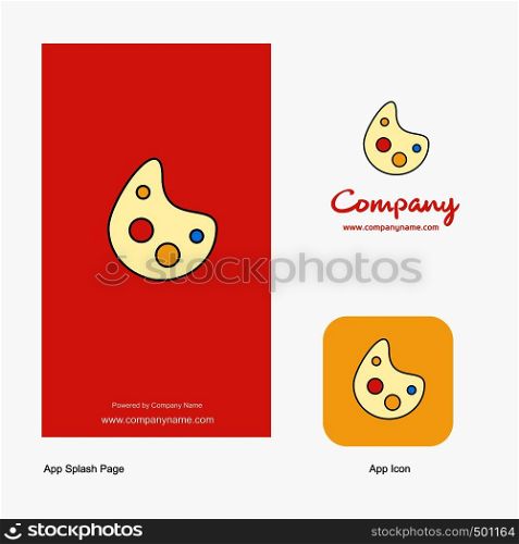 Paint tray Company Logo App Icon and Splash Page Design. Creative Business App Design Elements