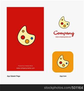 Paint tray Company Logo App Icon and Splash Page Design. Creative Business App Design Elements