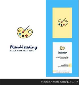 Paint tray Creative Logo and business card. vertical Design Vector
