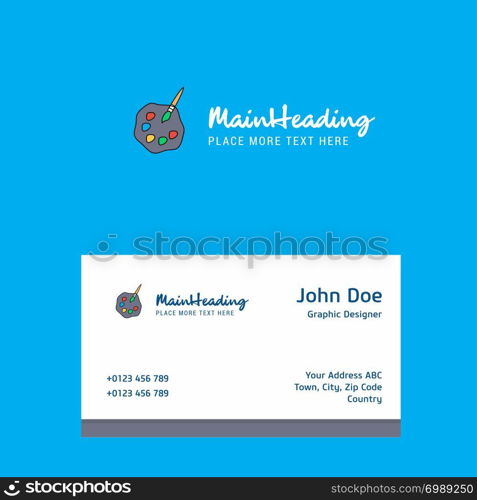 Paint tray logo Design with business card template. Elegant corporate identity. - Vector