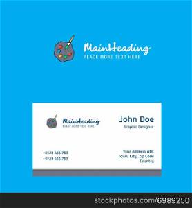 Paint tray logo Design with business card template. Elegant corporate identity. - Vector