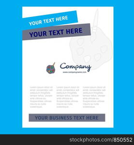 Paint tray Title Page Design for Company profile ,annual report, presentations, leaflet, Brochure Vector Background