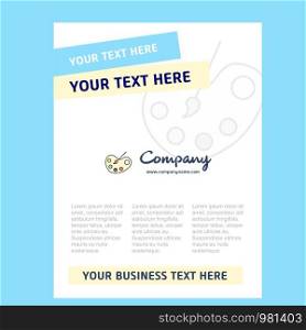 Paint tray Title Page Design for Company profile ,annual report, presentations, leaflet, Brochure Vector Background