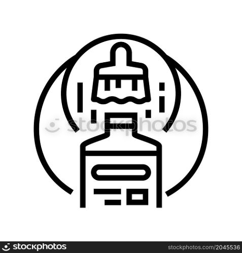 paint varnish production line icon vector. paint varnish production sign. isolated contour symbol black illustration. paint varnish production line icon vector illustration