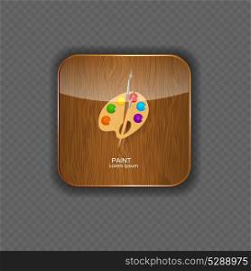 Paint wood application icons vector illustration
