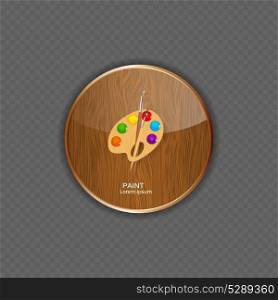 Paint wood application icons vector illustration