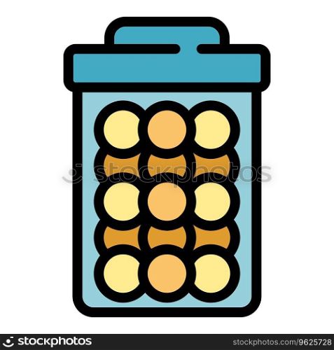 Paintball ball box icon outline vector. Uniform spot. Game target color flat. Paintball ball box icon vector flat