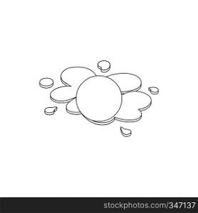 Paintball ball icon in isometric 3d style isolated on white background. Paintball ball icon, isometric 3d style