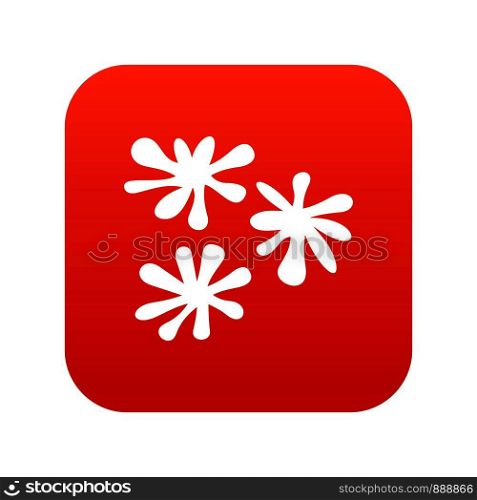 Paintball blob icon digital red for any design isolated on white vector illustration. Paintball blob icon digital red