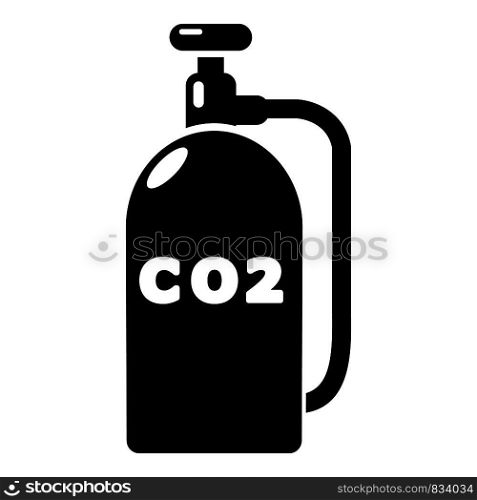 Paintball carbon dioxide canister icon. Simple illustration of paintball carbon dioxide canister vector icon for web design. Paintball carbon dioxide icon, simple style