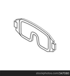Paintball goggles icon in isometric 3d style isolated on white background. Paintball goggles icon, isometric 3d style