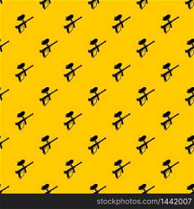 Paintball marker pattern seamless vector repeat geometric yellow for any design. Paintball marker pattern vector
