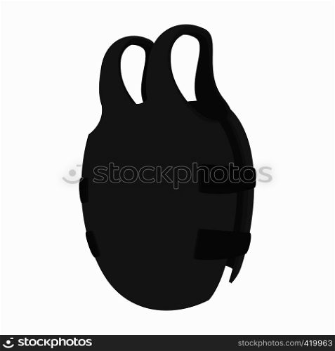 Paintball protective vest cartoon icon. Single bulletproof vest for sport or police . Paintball protective vest cartoon icon