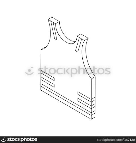 Paintball protective vest icon in isometric 3d style isolated on white background. Paintball protective vest icon, isometric 3d style