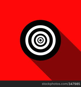 Paintball target icon in flat style with long shadow. Paintball target icon, flat style