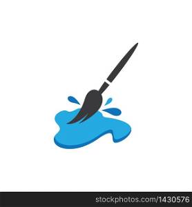Paintbrush logo template vector icon design