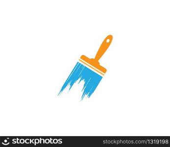 Paintbrush symbol illustration vector icon