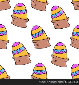 painted easter eggs seamless pattern textile print