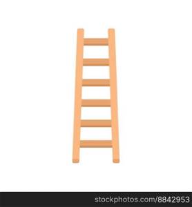 Painter ladder icon flat vector. Wood construction. Portable tool isolated. Painter ladder icon flat vector. Wood construction