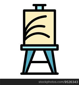 Painting culture icon outline vector. Walk picture. Artwork artist color flat. Painting culture icon vector flat