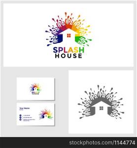 Painting house icon design template vector graphic illustration. Painting house icon design template vector illustration
