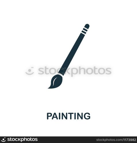 Painting icon vector illustration. Creative sign from education icons collection. Filled flat Painting icon for computer and mobile. Symbol, logo vector graphics.. Painting vector icon symbol. Creative sign from education icons collection. Filled flat Painting icon for computer and mobile