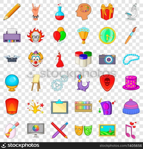 Painting icons set. Cartoon style of 36 painting vector icons for web for any design. Painting icons set, cartoon style