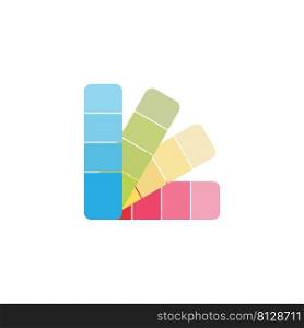 painting palette icon logo design illustration template