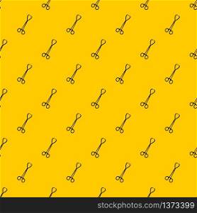 Pair of stainless steel surgical forceps pattern seamless vector repeat geometric yellow for any design. Pair of stainless steel surgical forceps pattern vector