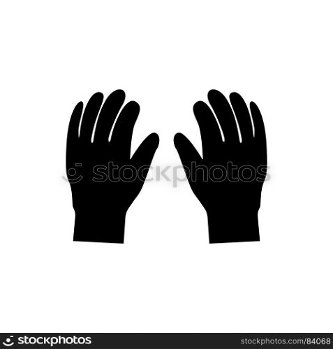 Pair work of gloves icon .