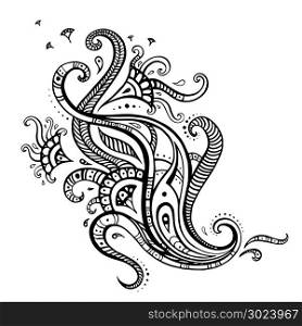 Paisley background. Hand Drawn ornament.. Paisley background. Hand Drawn ornament. Vector illustration