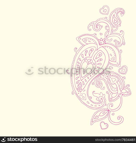 Paisley background. Hand Drawn ornament. Vector illustration.