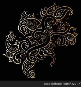 Paisley Ethnic ornament.. Paisley Ethnic ornament. Bohemian background. Hand Drawn pattern. Vector illustration