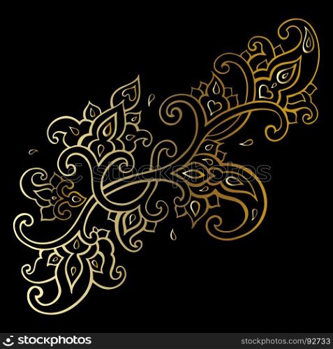 Paisley Ethnic ornament.. Paisley Ethnic ornament. Elegant Hand Drawn pattern. Vector illustration