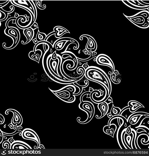 Paisley Ethnic ornament.. Paisley Ethnic ornament. Seamless Paisley background. Elegant Hand Drawn vector pattern.