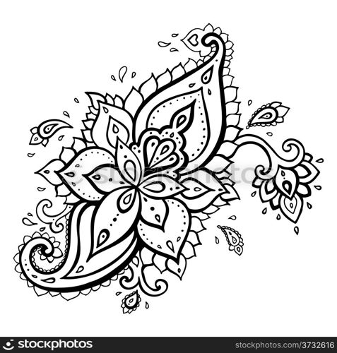 Paisley. Ethnic ornament. Vector illustration isolated.